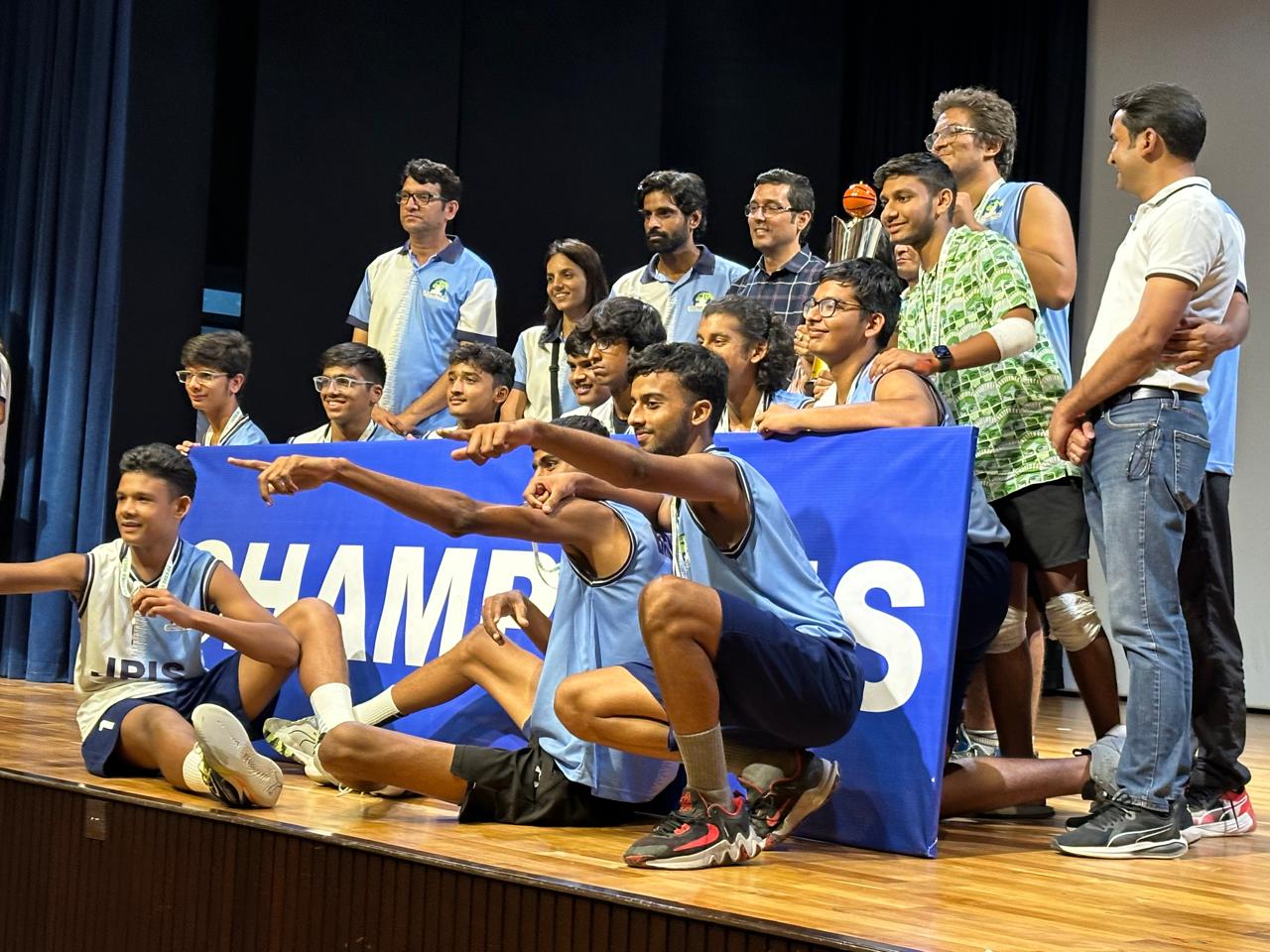 Soumya with fellow competition participants and medals